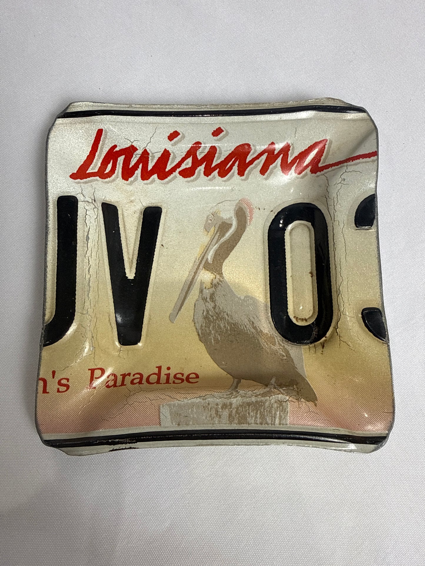 Louisiana License Plate Ash Tray