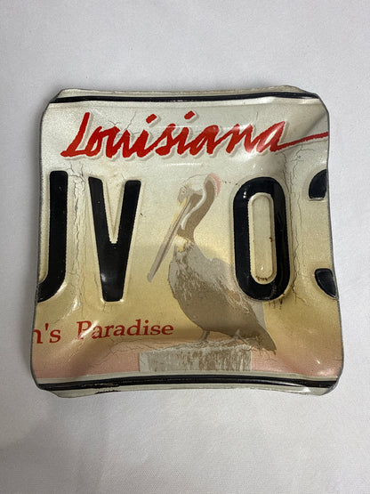 Louisiana License Plate Ash Tray