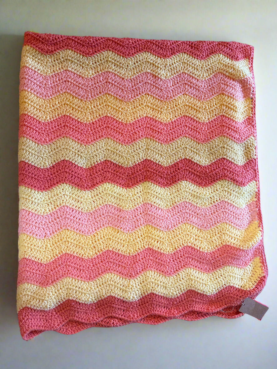 Boho Crochet Blanket “70’s Sunset”