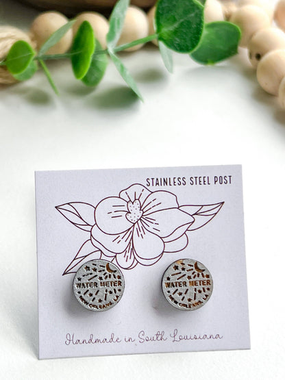 New Orleans Water Meter Stud Earrings