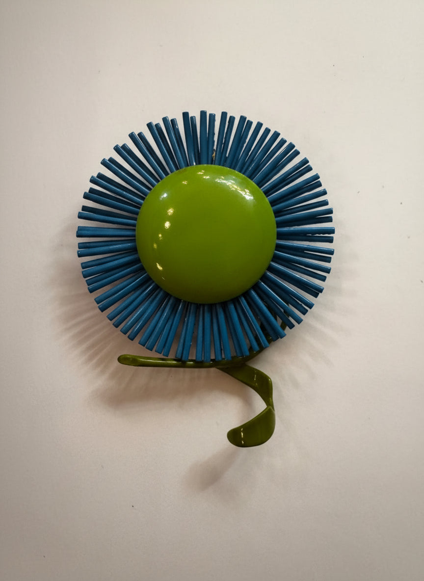 Enamel Flower Brooch