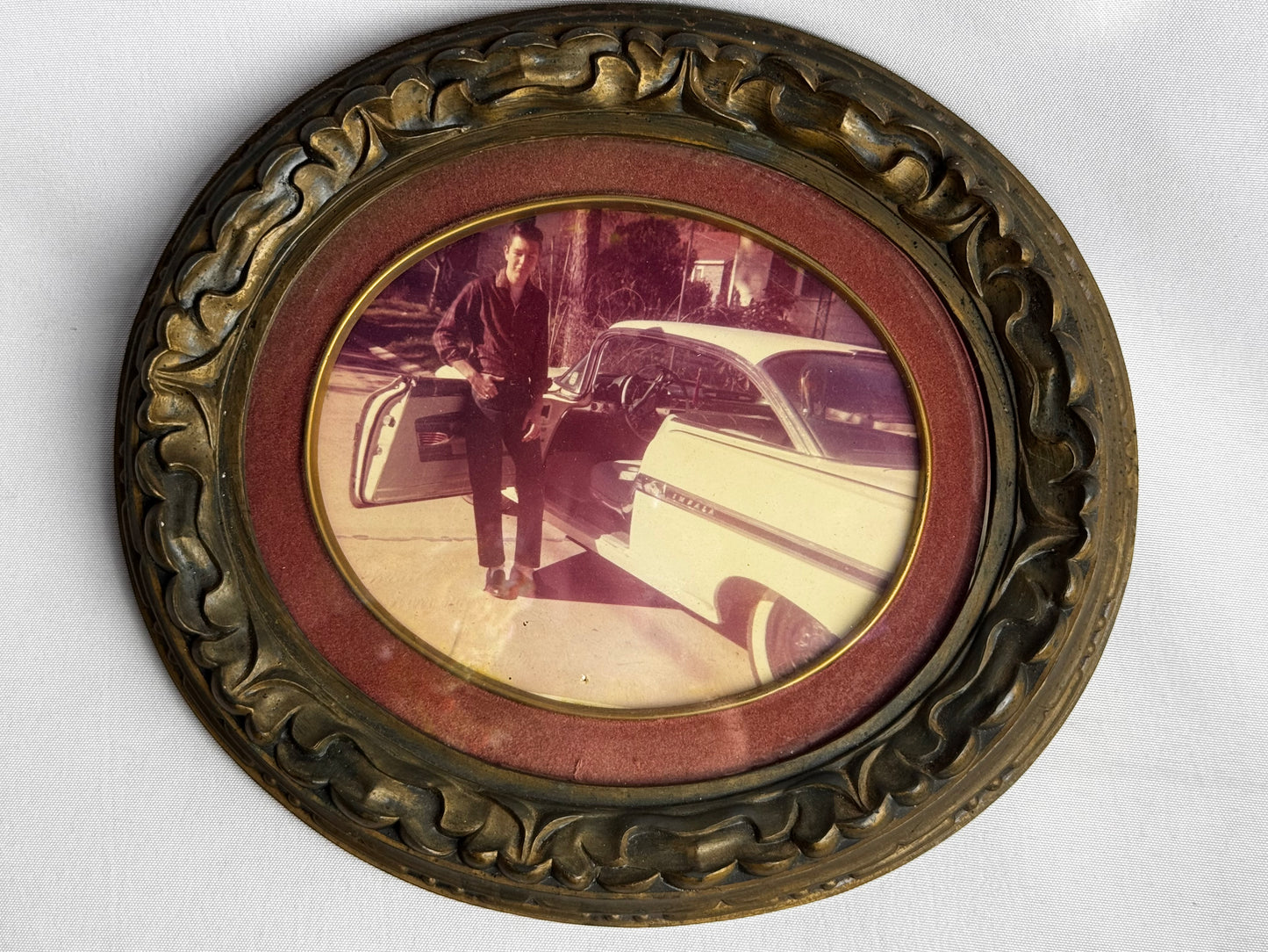 Vtg Impala Photo In Ornate Frame CSBH