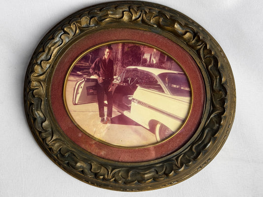 Vtg Impala Photo In Ornate Frame CSBH