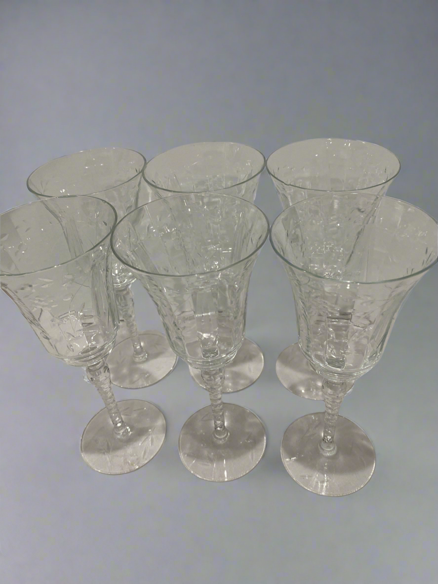 6 tall stem glasses