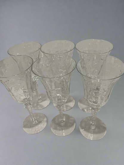 6 tall stem glasses