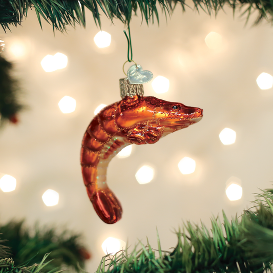 Shrimp Christmas Ornament