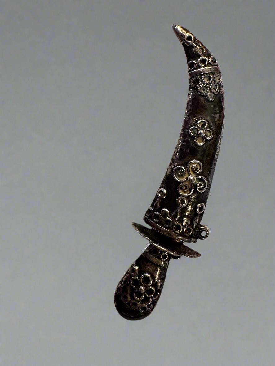 Vtg Sterling Dagger Brooch CSBH