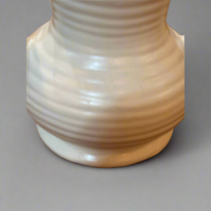 Vintage Haeger Pottery ribbed double handle 9.5" urn vase