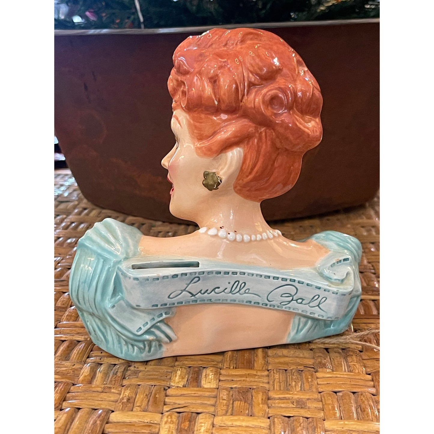 Vintage Vandor Lucille Ball "I Love Lucy" ceramic coin bank