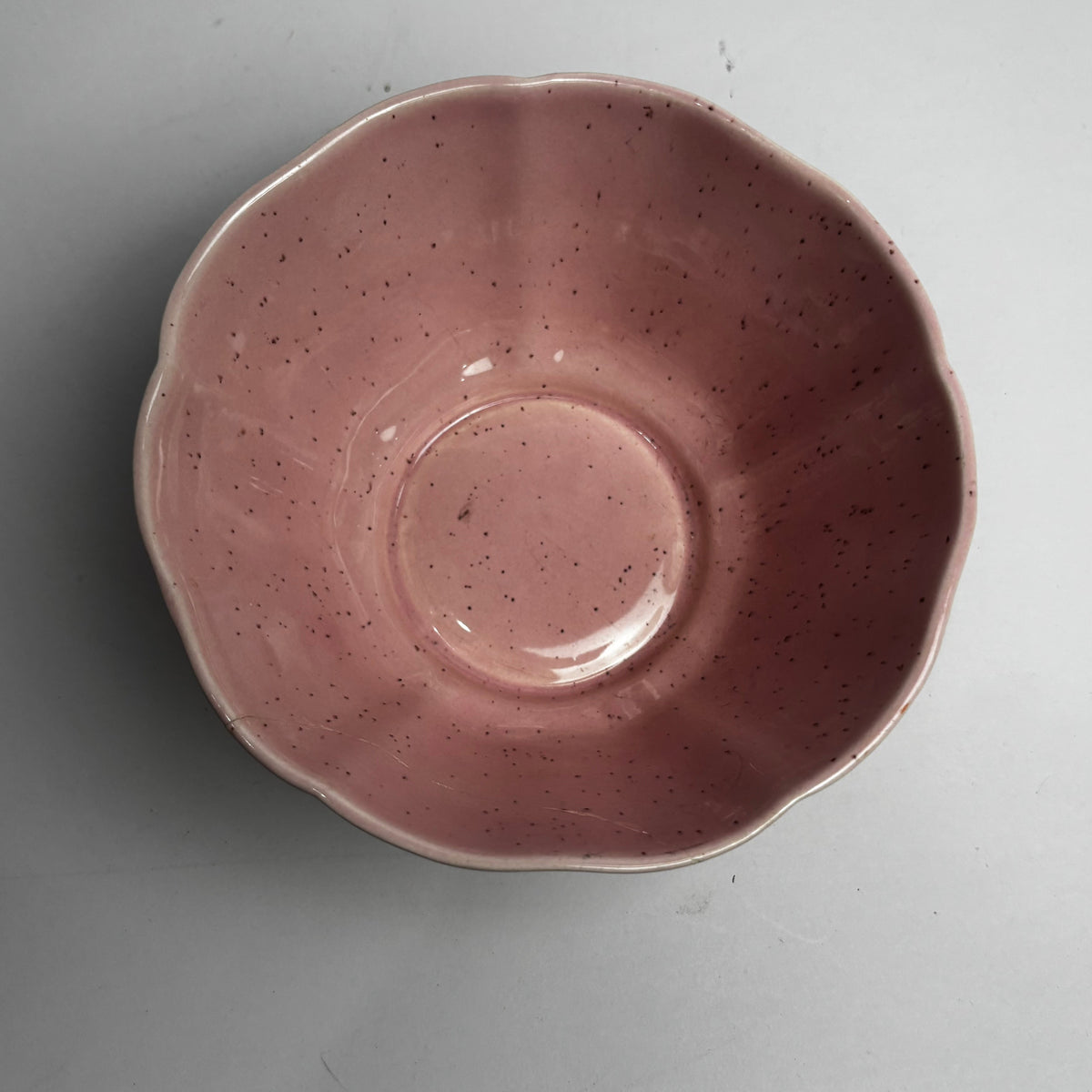 Vintage Valley Vista Ceramic Pink Strawberry Lidded Jar | Speckled Majolica Sugar Bowl #310 CSHW