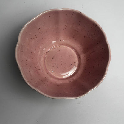 Vintage Valley Vista Ceramic Pink Strawberry Lidded Jar | Speckled Majolica Sugar Bowl #310 CSHW