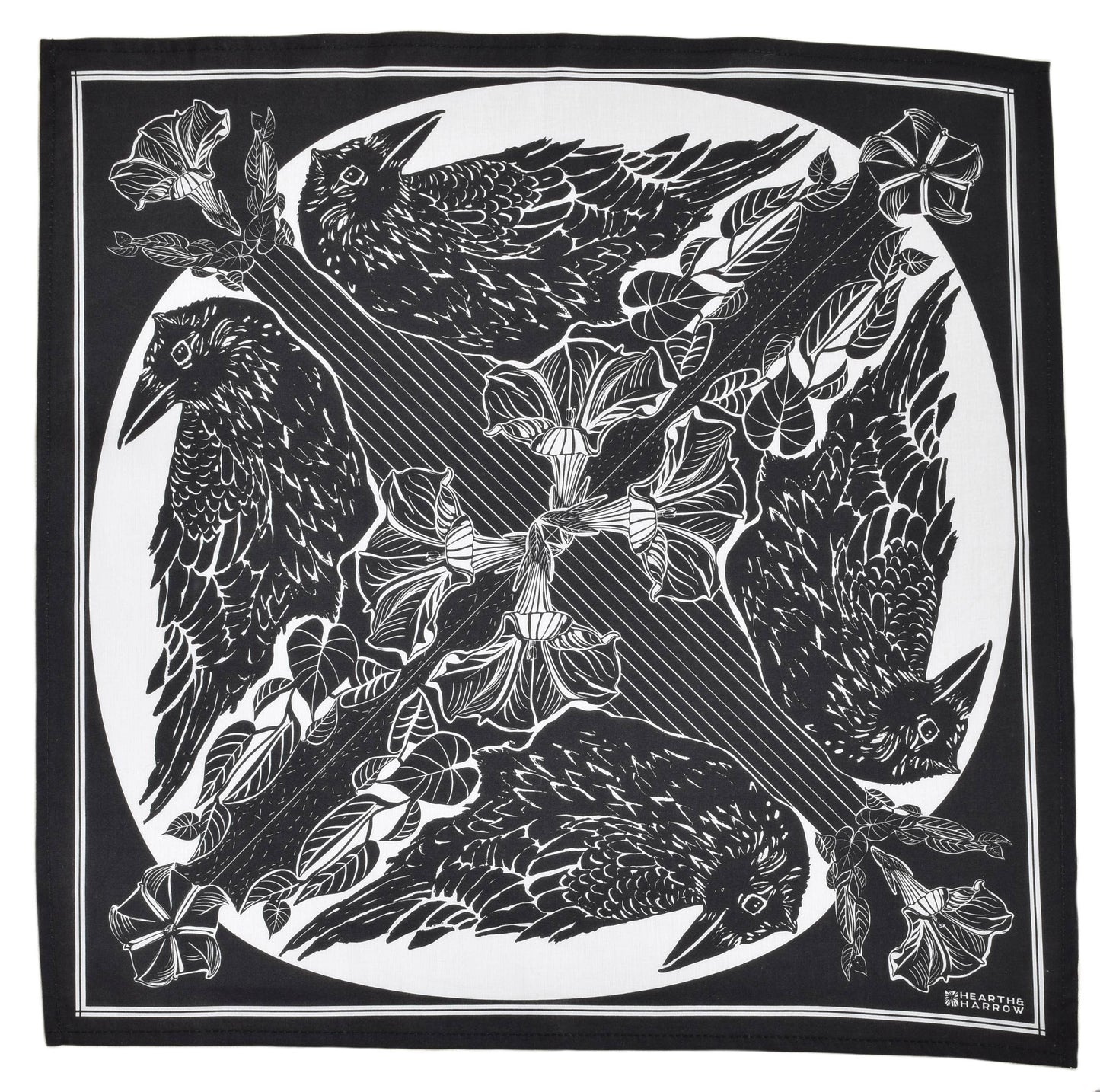 Crow Bandana - Dark Black