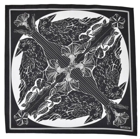 Crow Bandana - Dark Black