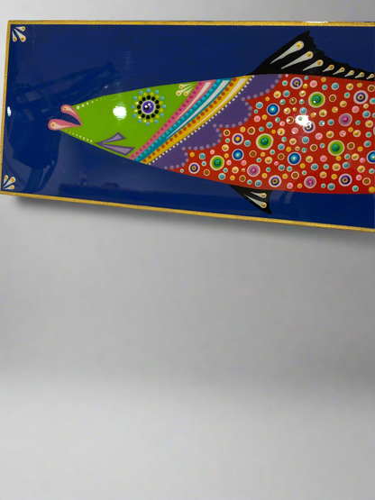 Abstract colorful fish painting