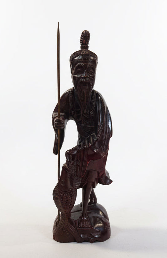 Vtg Carved Fisherman CSBH