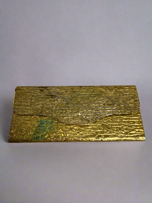 Vtg Hammered Gold Vesta Case