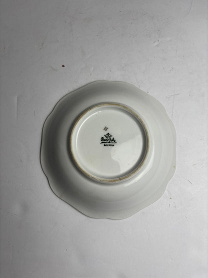Vintage Rosenthal Bavaria Pink Rose Berry Bowl Set – Master Serving Bowl & 4 Berry Dishes with Gold Gilt Rim CSMB