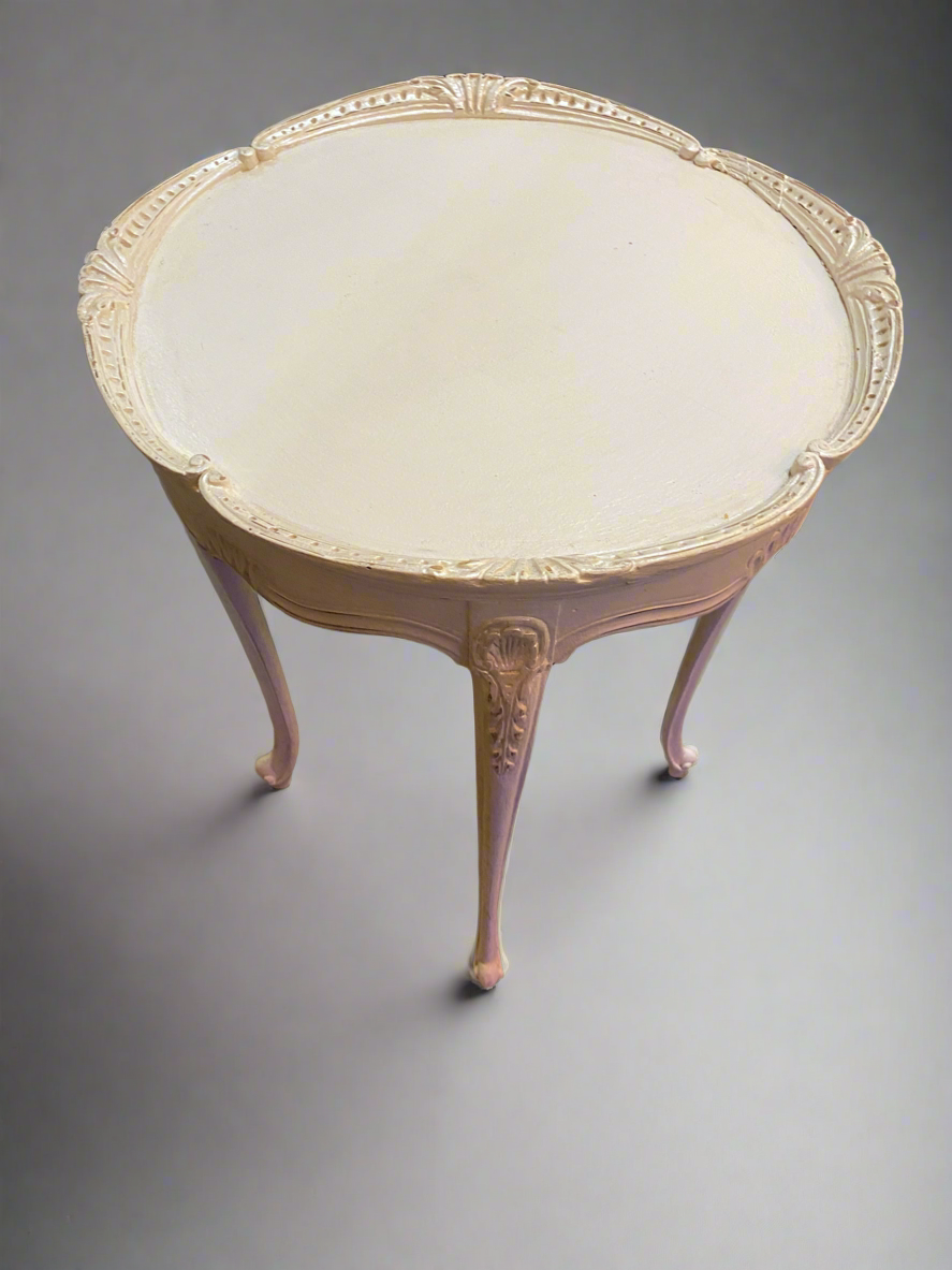 White End Table Louis XV Style