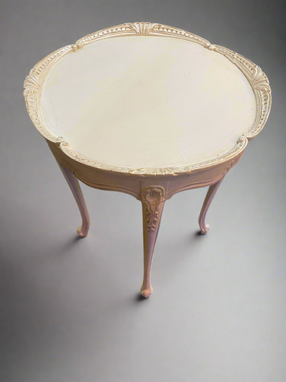 White End Table Louis XV Style