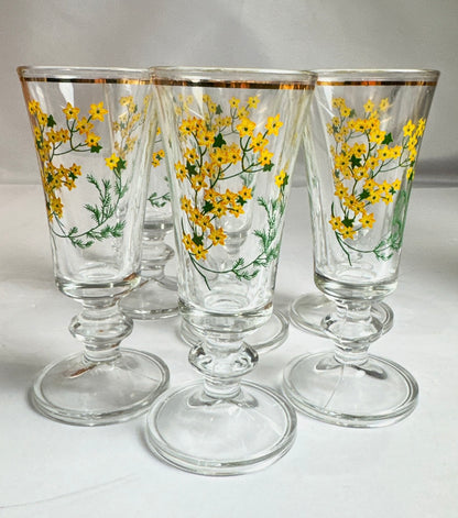Vtg Floral Cordials (6) CSBH