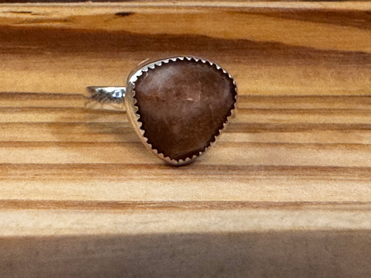 Alison Ford Metal, Algiers Point Artist. Moonstone Sterling Ring(2)