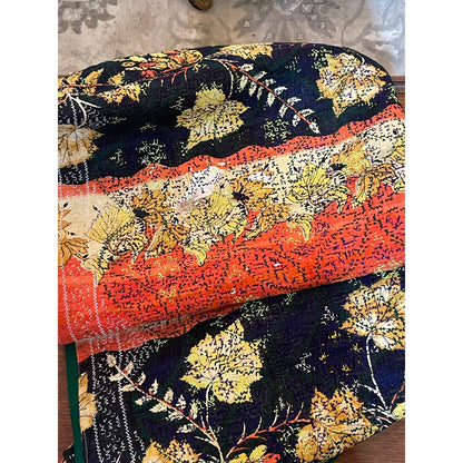 Uzbekistan Suzani handstitched table clothe throw blanket bed spread  7' x 5'