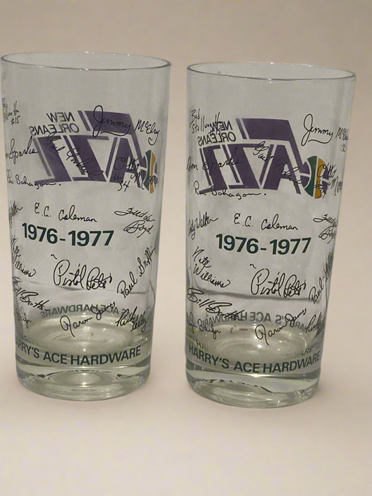 vtg New Orleans Jazz basketball glasses (2) CSBH