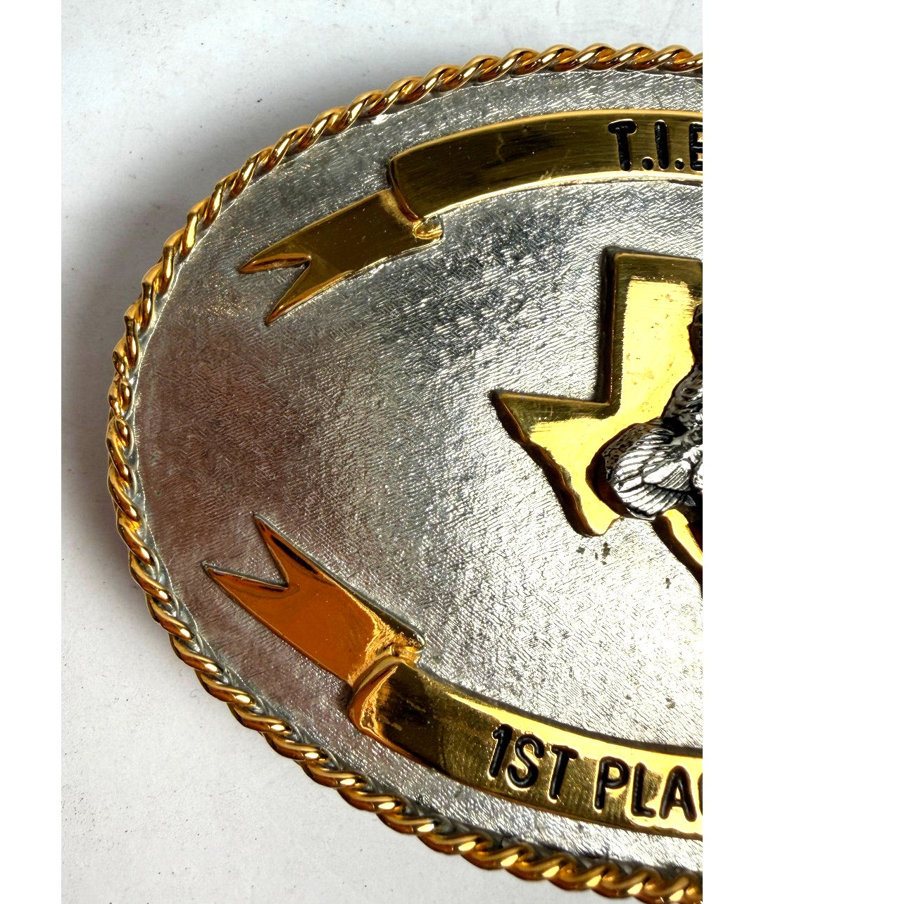 Vintage TISHA 1st Place Skeet Shooting Belt Buckle