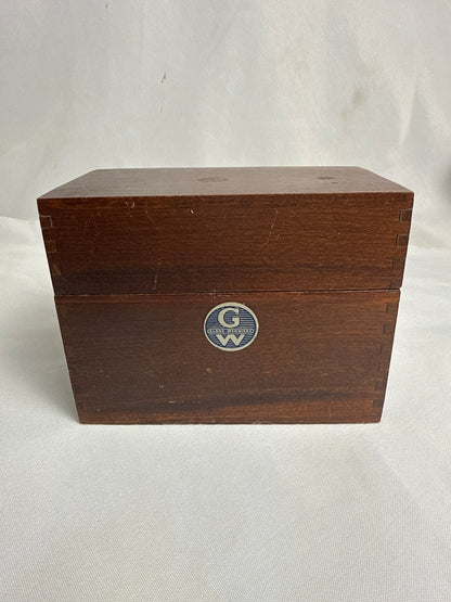 Vtg Globe-Wernicke Wooden File Box