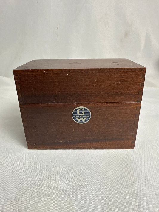 Vtg Globe-Wernicke Wooden File Box