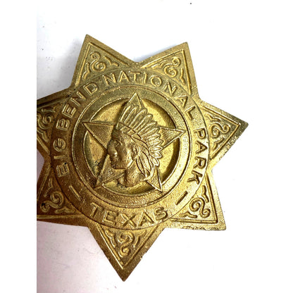 Vintage Big Bend National Park Texas star shape badge pin - COLLECTIBLE