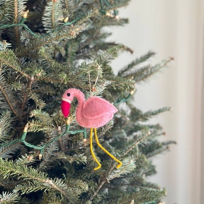 Felt Flamingo Ornament