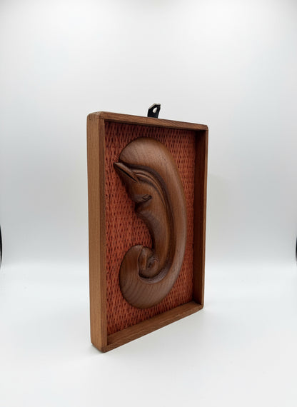 Vtg Madonna & Child Wood Hanging CSBH