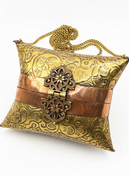 Brass Copper Pillow Purse CSBH