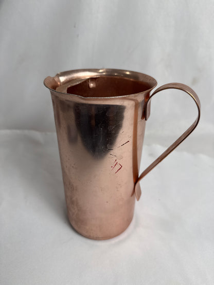 Vtg Color Craft Copper Pitcher