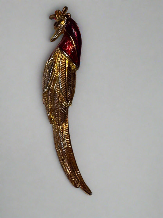 Vtg Peacock Pin CSBH