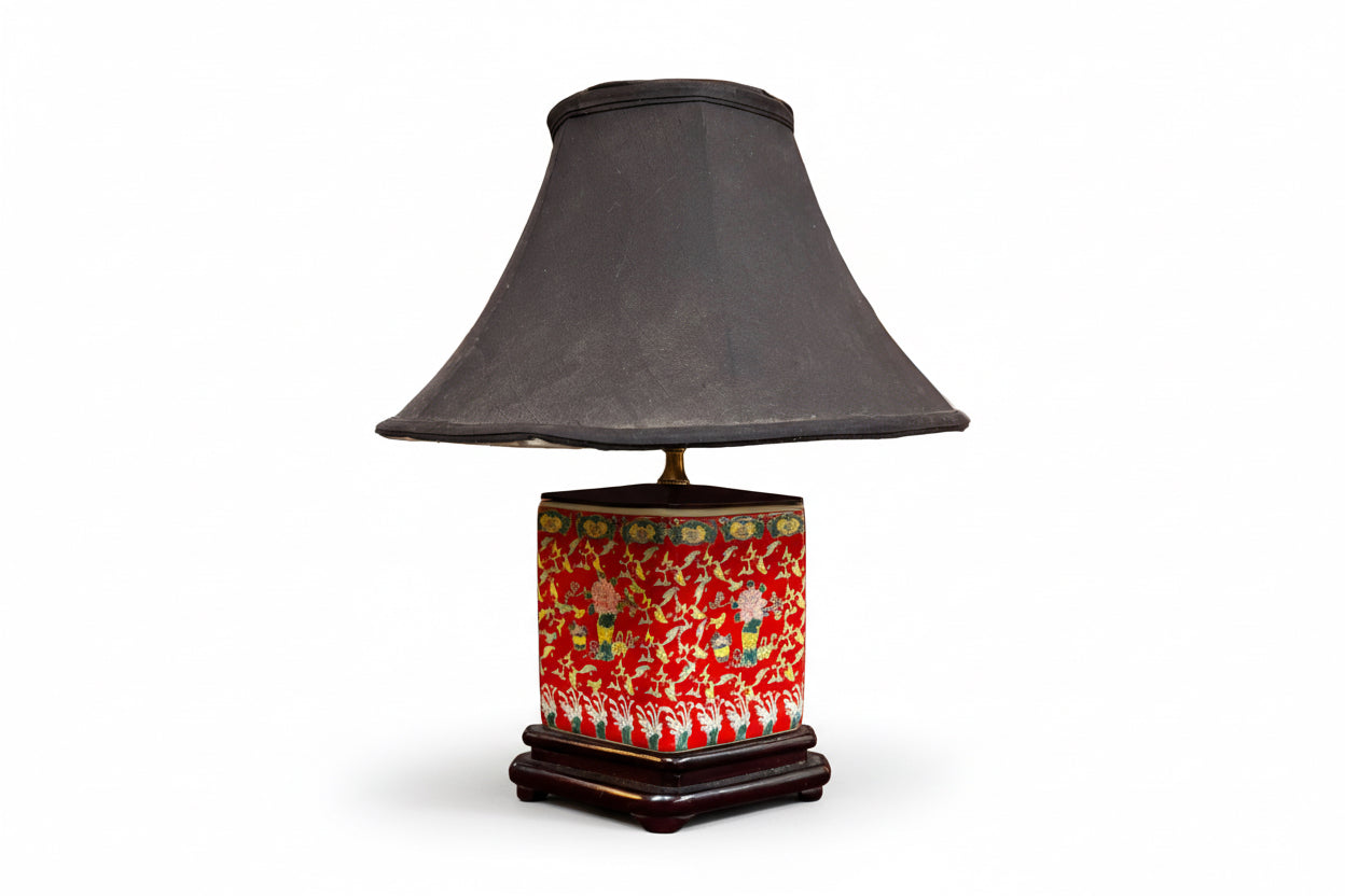 Vtg Famille Rose Lamp CSBH