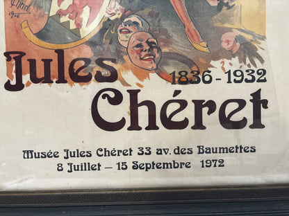 Vintage 1972 Jules Chéret Exhibition Poster - Ville de Nice Musée Museum Art Print
