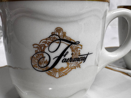 2 sets Fairmont Demitasse cups and saucers