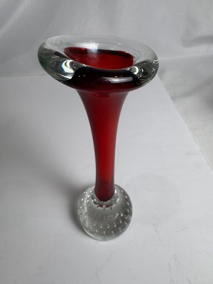 Vtg Red Bud Vase CSBH
