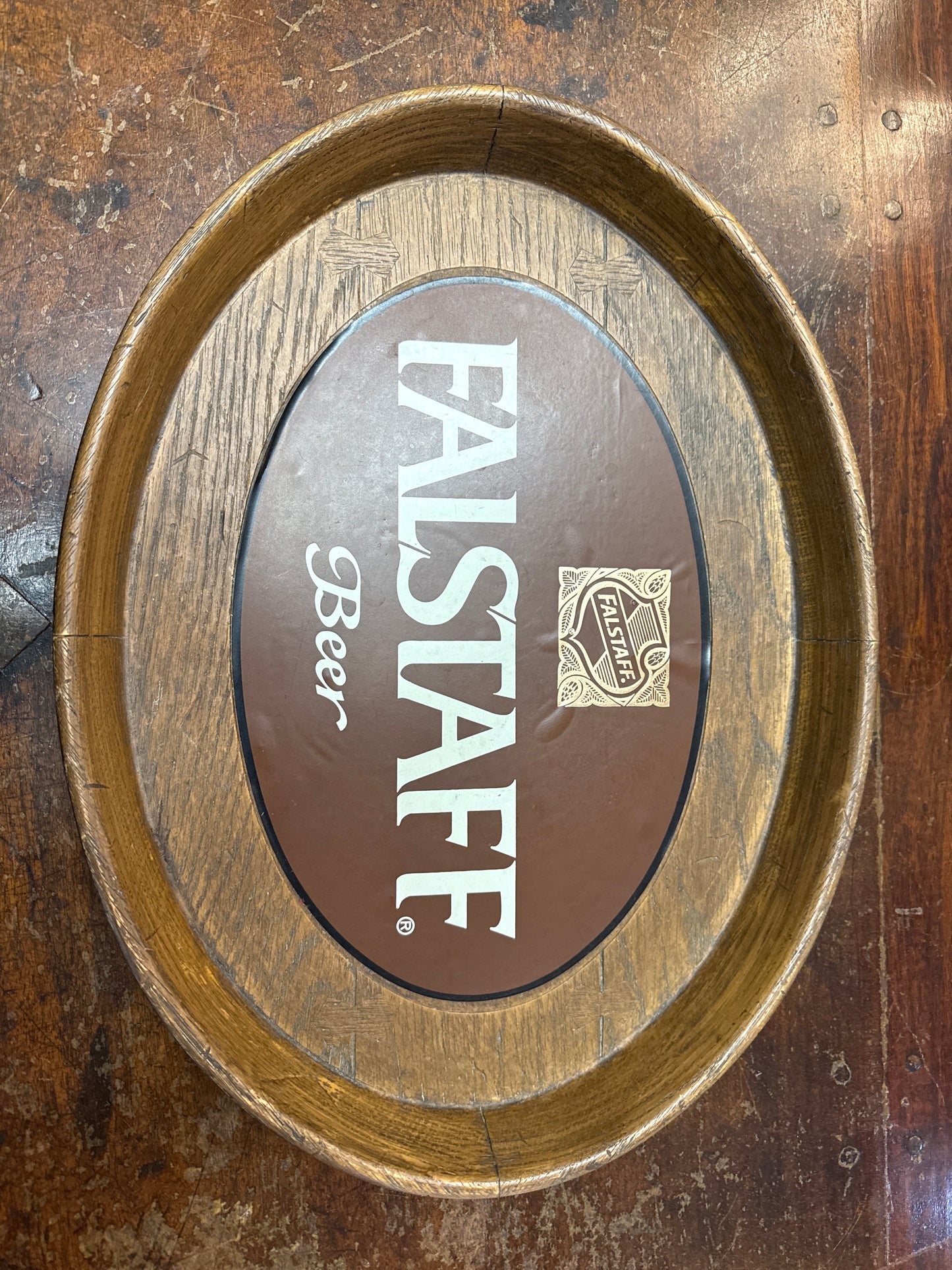 Wooden Vintage Falstaff Beer Tray