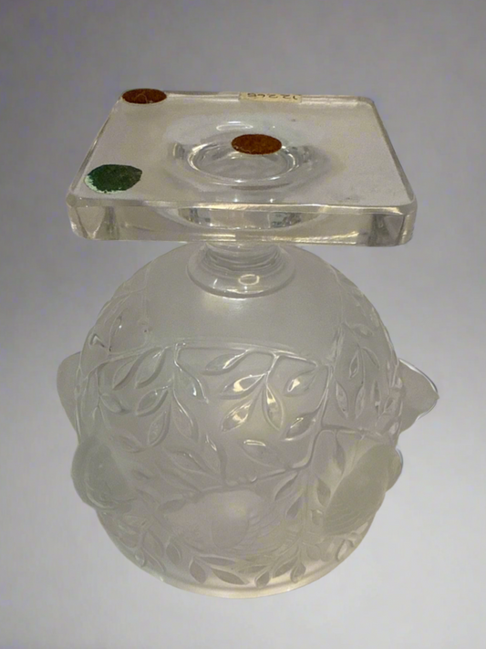 CSA Vtg Lalique Crystal Elizabeth Vase