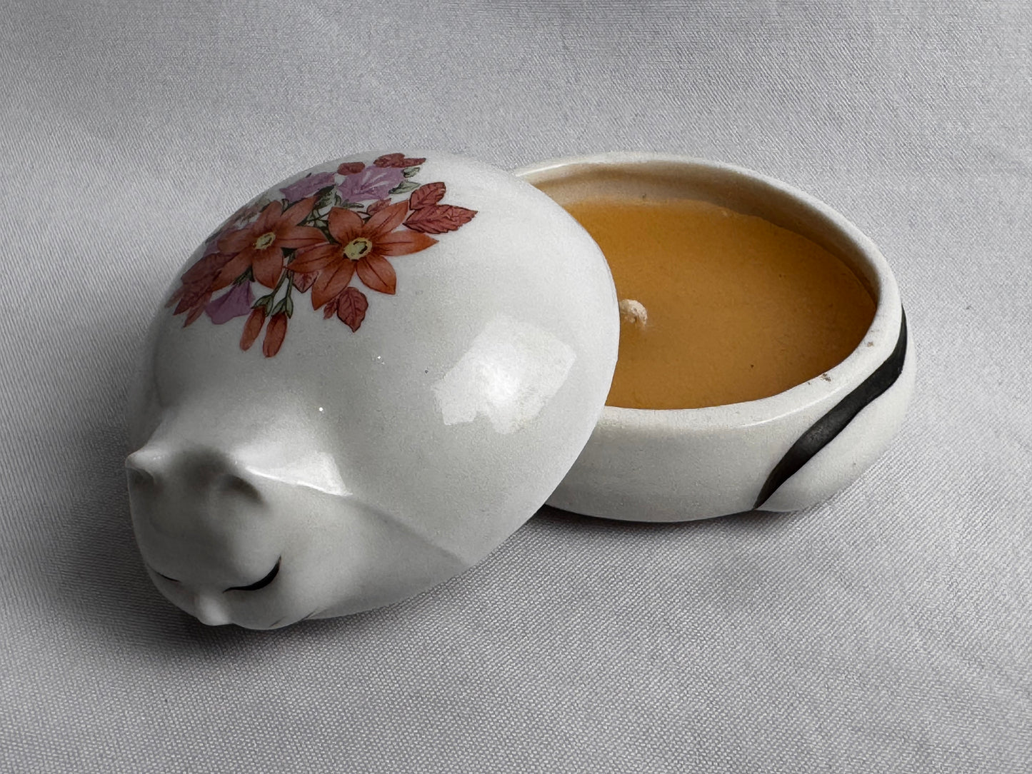 Vtg Arden Cat Candle CSBH