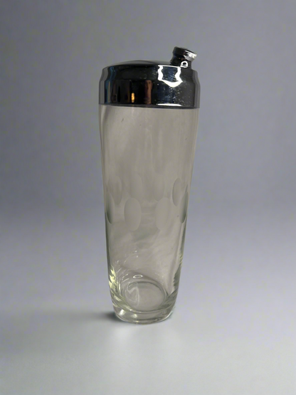 MCM  Glass Cocktail Shaker - Chrome Top.