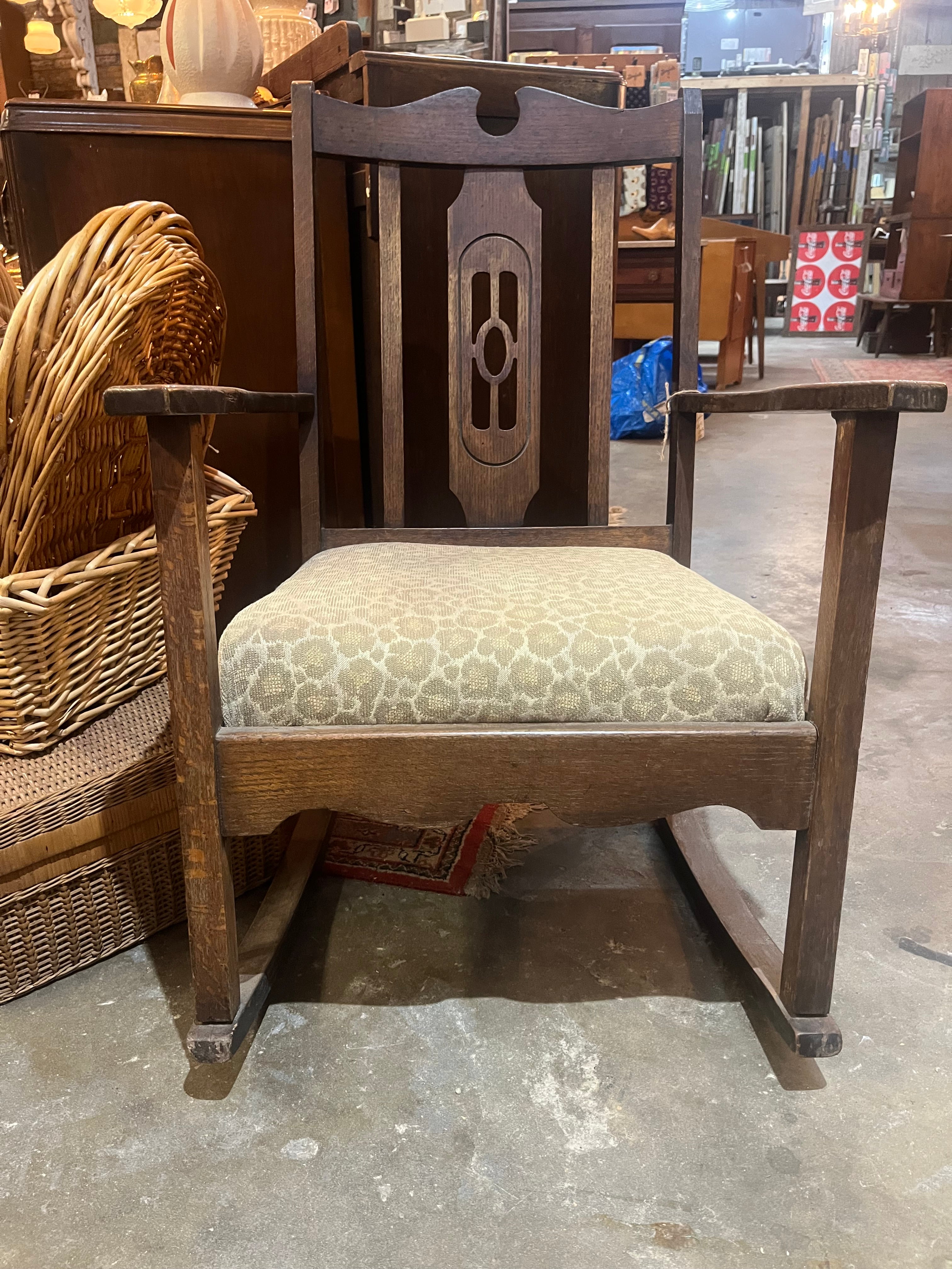 Animal Print Rocking Chair Leopard Print Seat, Wood Rocking Chair β Bargeboard NOLA