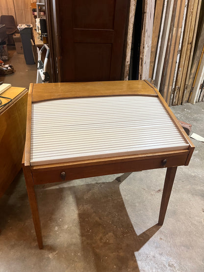 Mid-Century Modern Tambour Desk designed by John Van Koert for Drexel (cs)