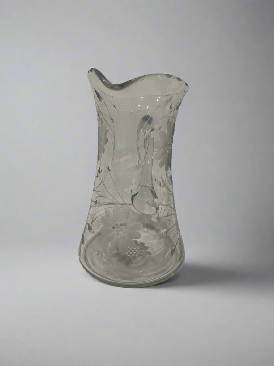 Crystal Floral Pitcher