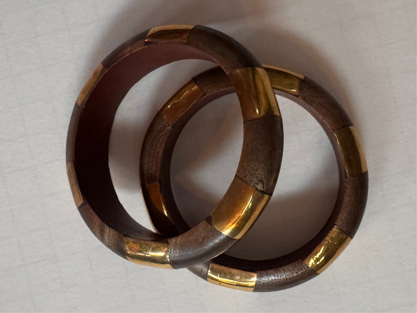 Wood & Brass Bangles (2) CSBH
