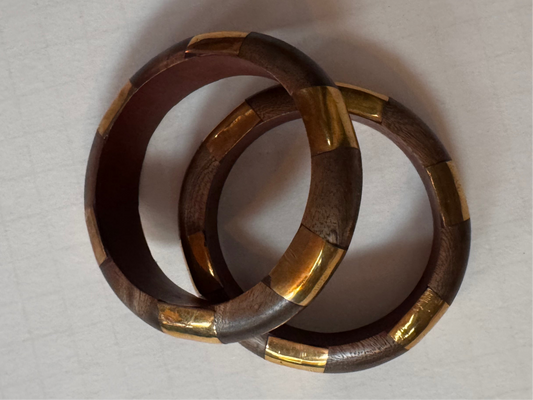 Wood & Brass Bangles (2) CSBH