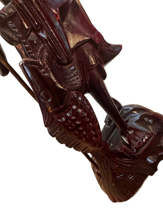 Vtg Carved Fisherman CSBH